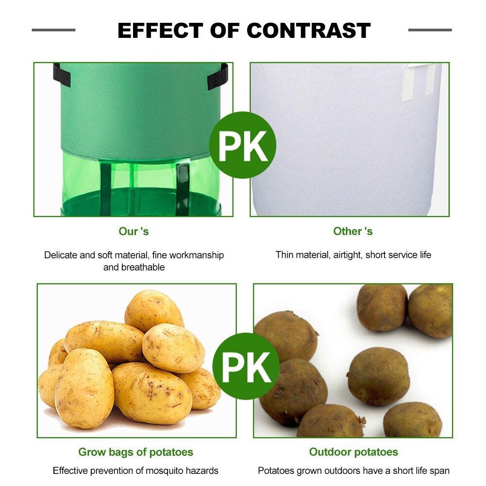 Plant Planting Bag Potato and Tomato Covered Middle Transparent Potato Planting Bag