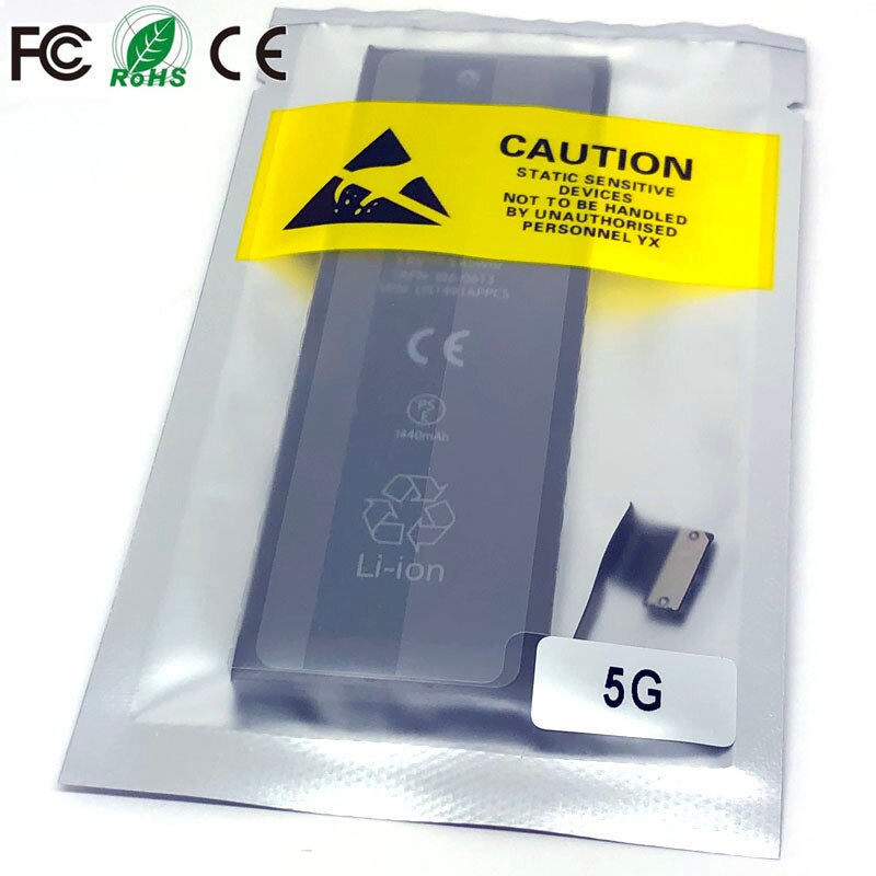 paquete de baterías para teléfono móvil oem de alta capacidad 0 cycle seal para apple iphone 4 4S 5 5S 5C SE 6 6S 7 8 Plus X XR XS Max batería: iPhone 5