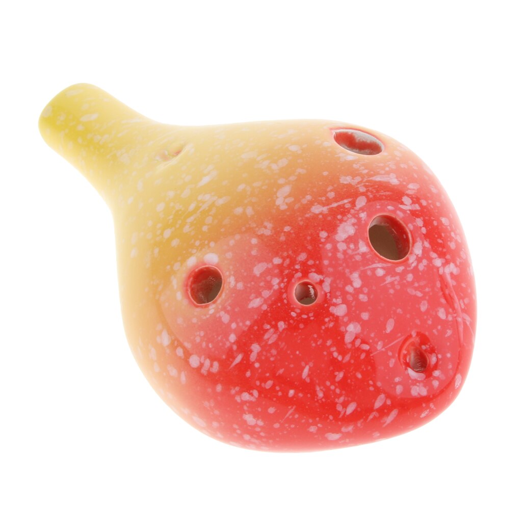 Alto Ocarina 6 Holes Ocarina C Key Tone Crafts Musical Instrument: Tomato Yellow