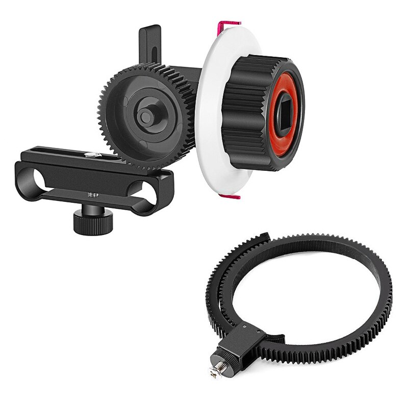 Follow Focus with Gear Ring Belt for Canon and Other DSLR Camera Camcorder DV Video Fits 15mm Rod Film Making System