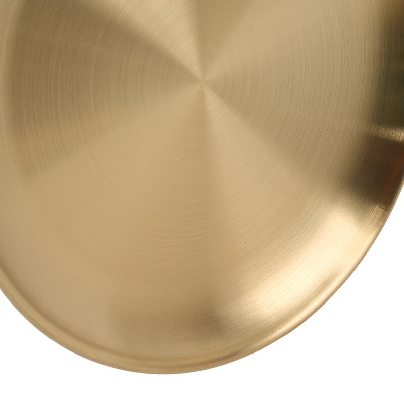 Diner Platen Goud Eettafel Plaat Serveren Gerechten Ronde Plaat Cake Lade Westerse Steak Ronde Lade Keuken Platen