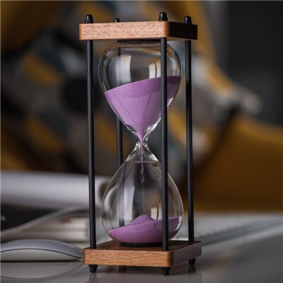 30 Minute Sandglass Hourglass Timer Sandglass Countdown Timing Modern Modern Home Decorations Desktop Ornaments: Pueple