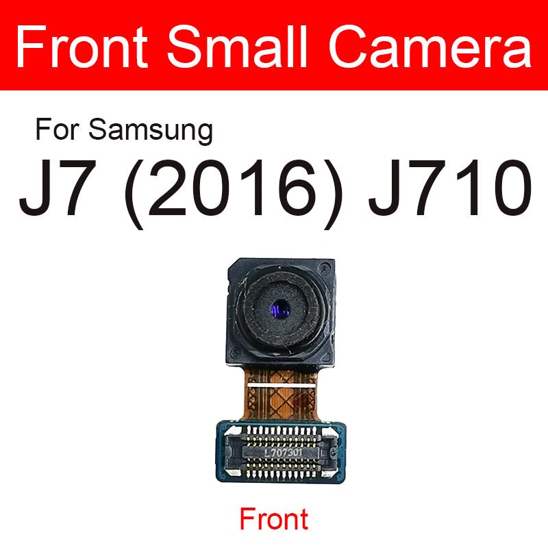For- og bagkamera til samsung galaxy  j3 j5 j7 j310 j320 j510 j710 hovedkamera modul lille kamera flex kabel dele: Forreste  j7 (2016) j710