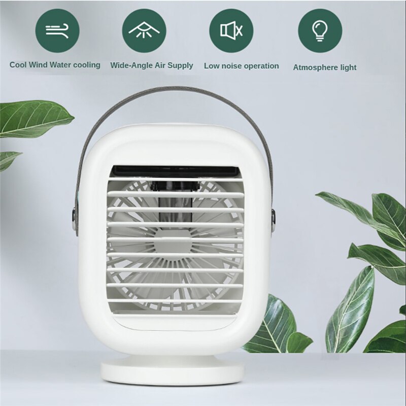 Mini Desktop Rotating Water Cooling Fan - Humidifier & Air Conditioner Function - USB Powered
