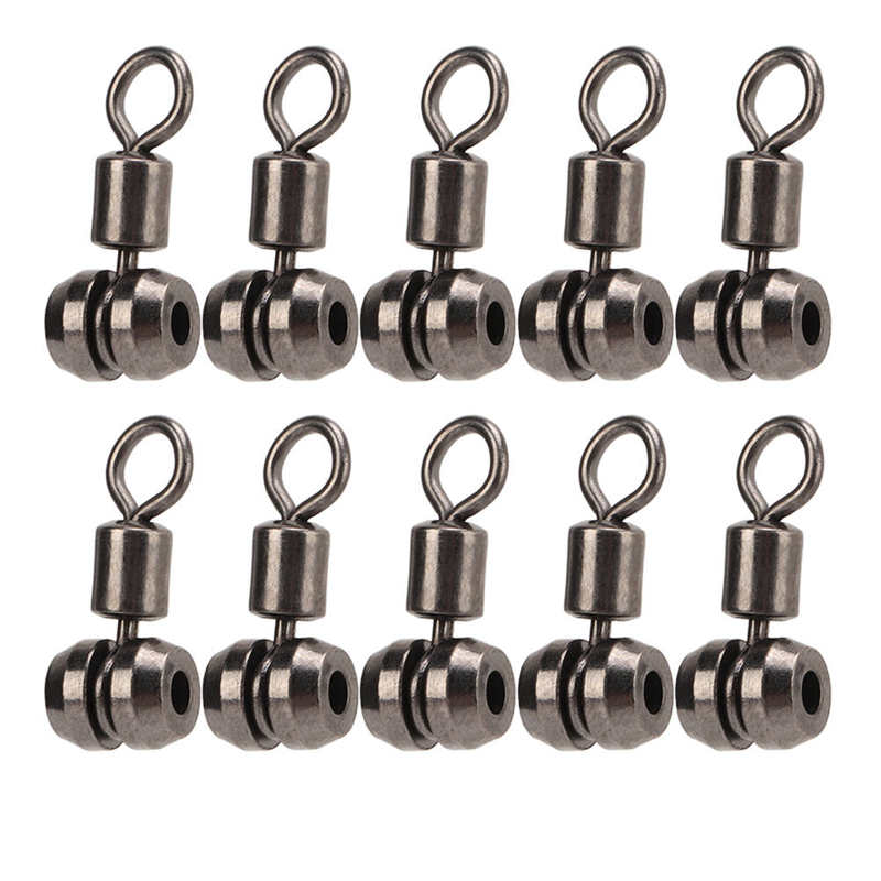 Triple Barrel Swivel Rotating Fishing Swivels for Freshwater and Saltwater: large