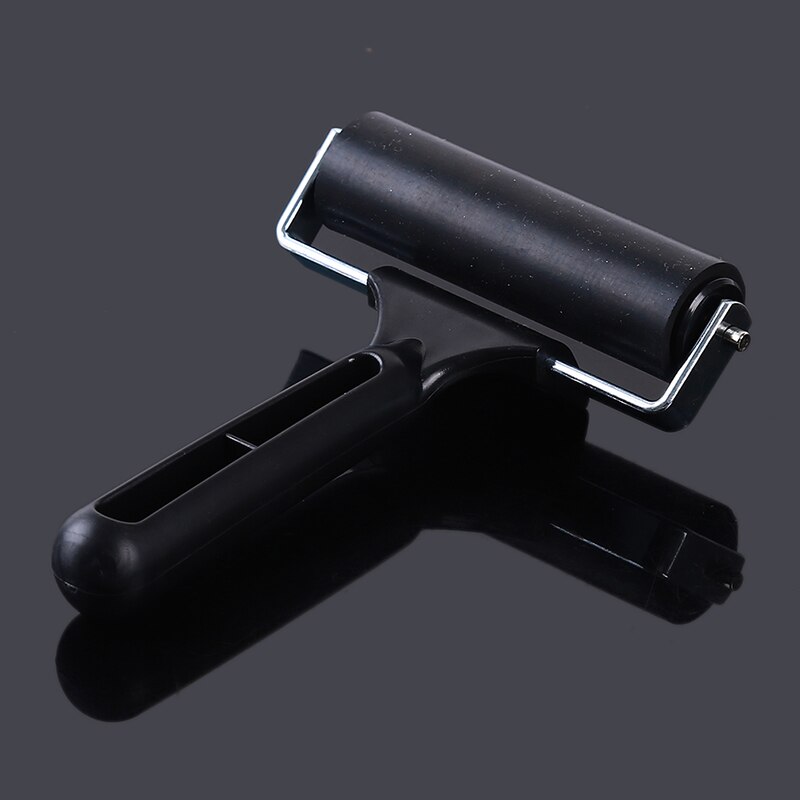 Black Brayer Ink Painting Printmaking Roller Art Stamping Tool Refined Tough Rubber Roller Painting Tools