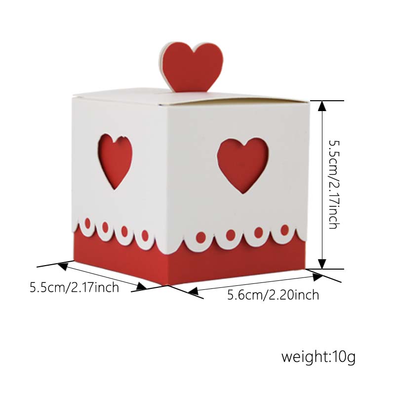 25pcs neue süße schöne Valentinstag Thema Herz kleine Papier box Party bevorzugen Süßigkeiten box behandeln Box