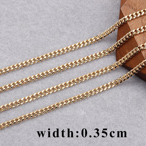 YEGUI C155, cadena diy, chapado en oro de 18 k, 0,3 micrones, metal de cobre, chapado en rodio, fabricación de joyas, collar de pulsera diy, 1 m/lote: Gris