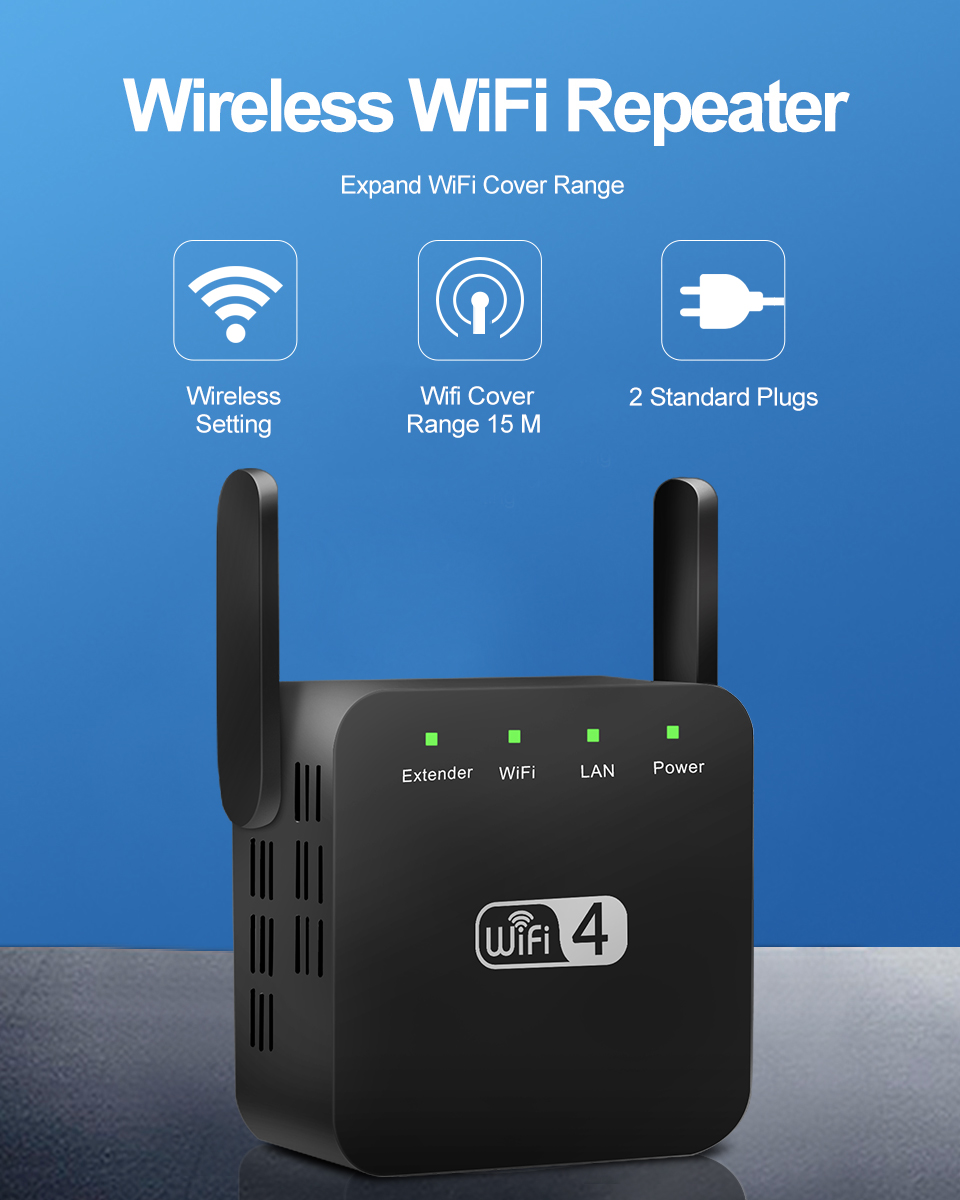 Wireless Wifi Repeater Wifi Extender Router WiFi Amplifier 300Mbps Wi fi Booster Ultraboost Long Range Wi-fi Repeater Pro