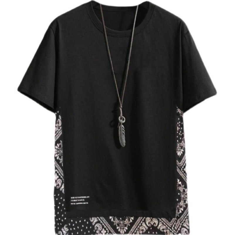 large size T Shirt loose elastic national wind semi-short sleeve t-shirt male plus size 10XL 11XL 12XL 13XL 14XL 14XL 200kg: 7XL-100-115KG