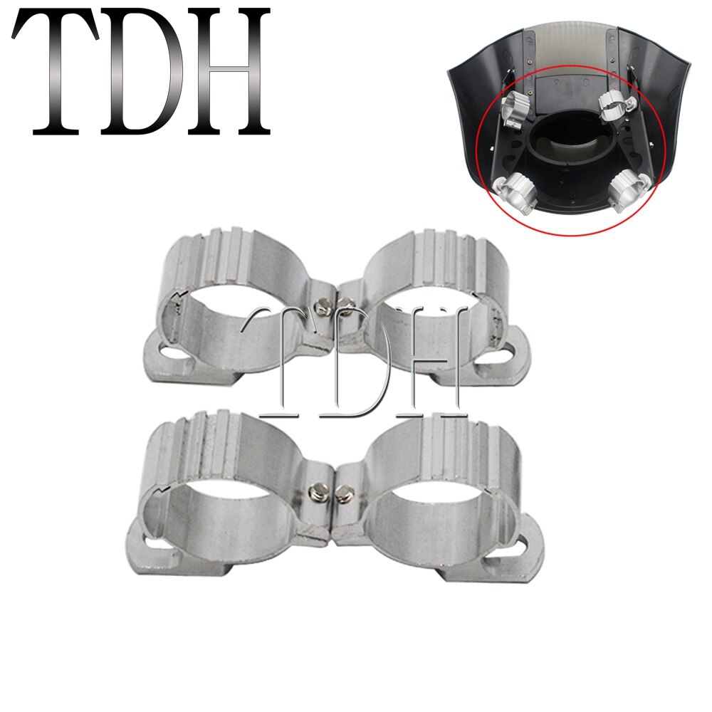 Kit de montaje de abrazaderas de carenado de faro delantero de motocicleta de aluminio para Harley Cafe Racer 35-50mm tenedores accesorios de moto
