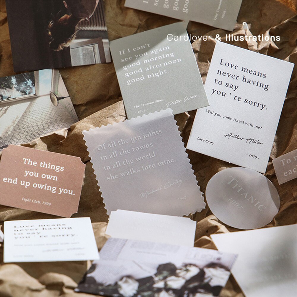 Voor Instagram Stijl Boter Papier Kraft Kaart Journaling Bullet Scrapbooking Materiaal Papier Verse Woorden Stationaire Accessoires
