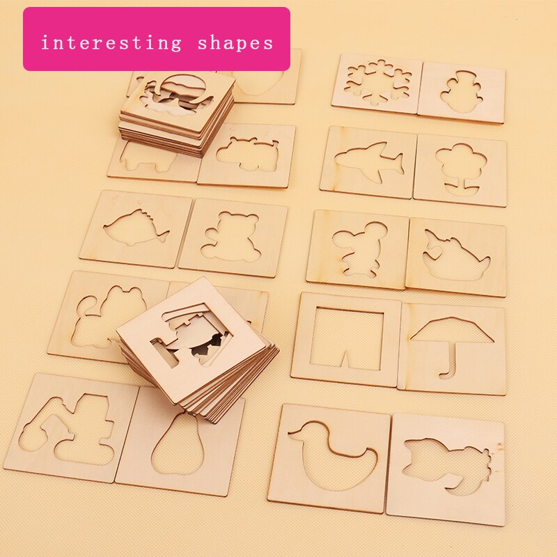 Logwood 100pcs board School Verf Gereedschap Educatief Kleurboek Verf Leren Kleuring Board tekentafel Houten Tekening speelgoed