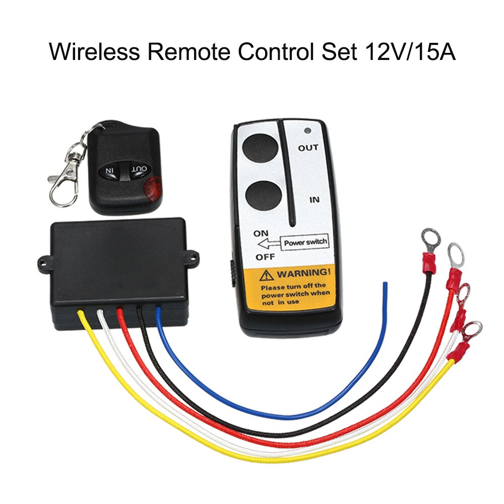 Remote Control Winch Wireless Remote Control Set 12V/15A for Jeep ATV Truck Winch With Indicator Light