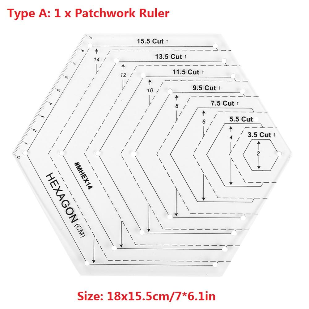 Regla acrílica de retazos para costura, regla de corte para manualidades, herramientas de dibujo hechas a mano, Sastre para herramientas de costura para el hogar