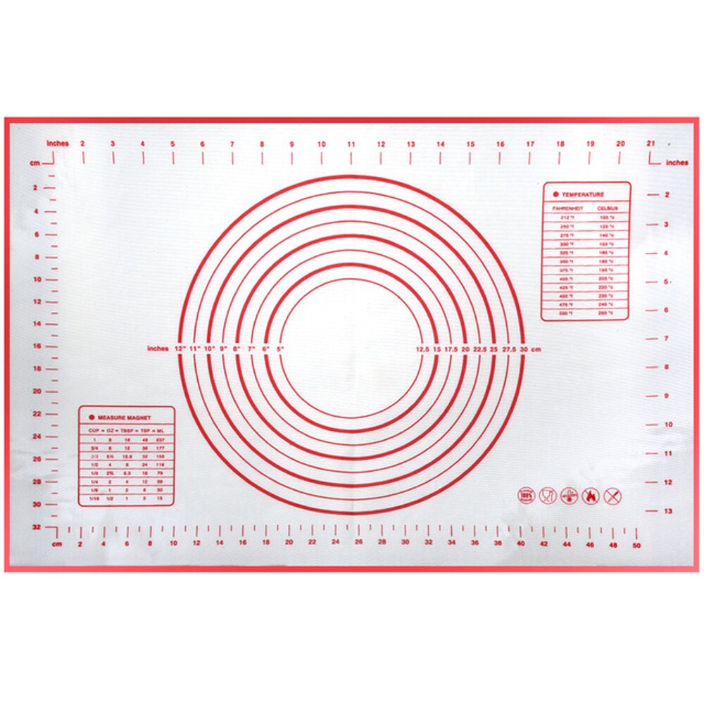 Rvs Verstelbare Deegroller Siliconen Fondant Mat Deeg Liner Pad Non-stick Gebak Cake Bakvormen Meel Keukengereedschap: C