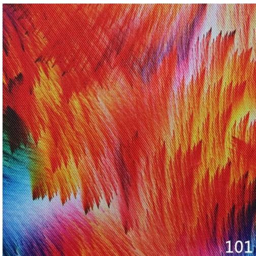 Fargemønster oxford stoff, kunst maleri farge pu belegg polyester oxford stoff. farge klut.: 4