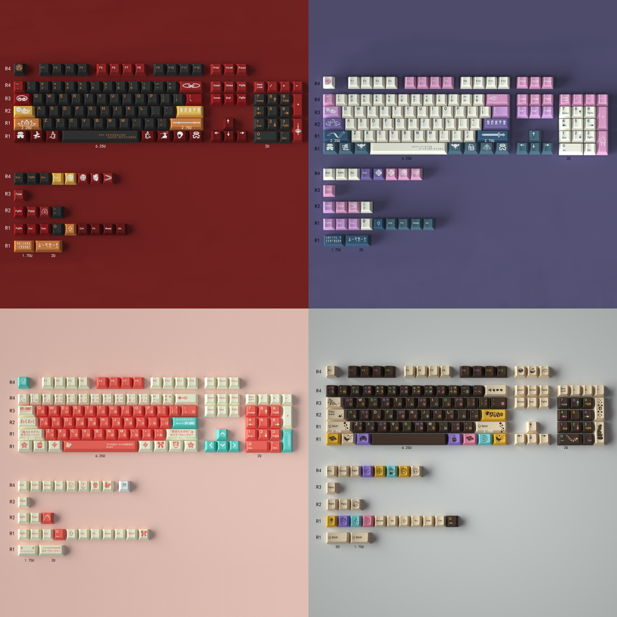 GMK The First Love Keycaps, juego grande, teclas personalizadas en inglés japonés, perfil de cereza, teclas de DYE-SUB PBT para teclado mecánico