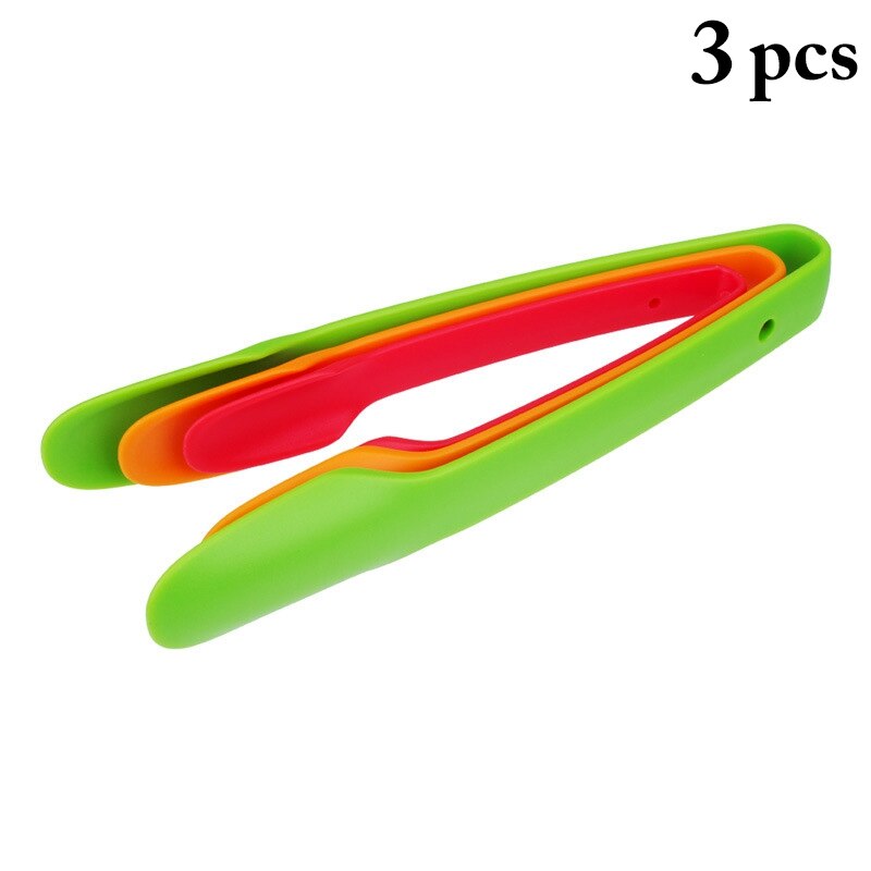 3PCS Küche Lebensmittel Zange Kunststoff Verdickt Servierzange Brot Zangen für Home Kochen Clip GRILL Salat Werkzeuge Backformen