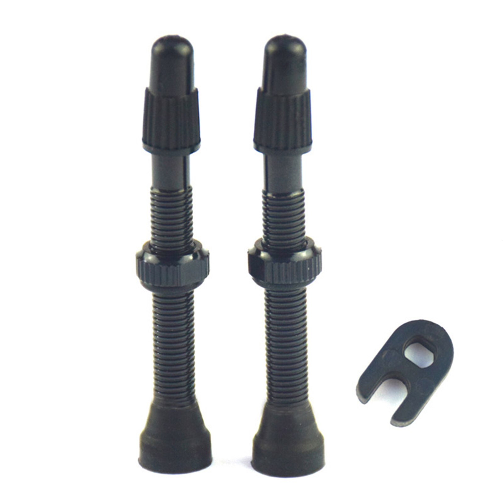 Tubeless Stem Valve Cap Aluminum Alloy 34/46/64mm Bike Accessories 1PC Tubeless Sealant 1Pair For Road MTB Presta Valve: Black A1