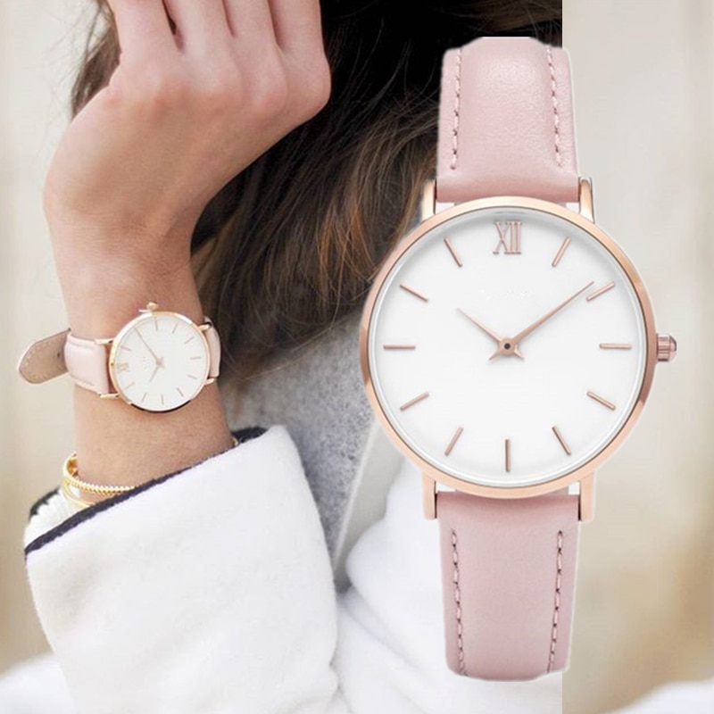 Simple Ladies Watch Casual Ladies Leather Watch Watch Ladies Watch Vrouwen Zegarek Damski Watch