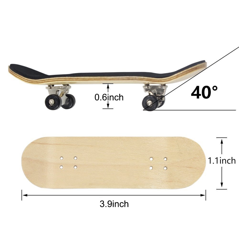 Træ fingerboard finger skateboard træ basale fingerboars med lejer hjul skum tape sæt finger skateboards