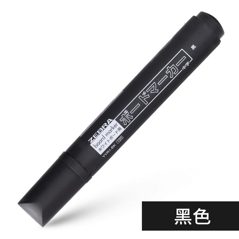 1 peça zebra 2.5mm caneta marcador apagável 1 peça escola quadro branco seco apagar marcadores azul preto vermelho material de escritório/yyr2: black