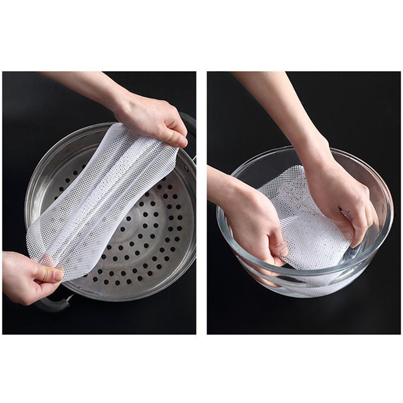 12 Uds. Alfombrillas de vaporera redonda de silicona prácticas almohadillas de vapor accesorio de bollo al vapor para Cocina Casera (blanco, diámetro en 16cm)
