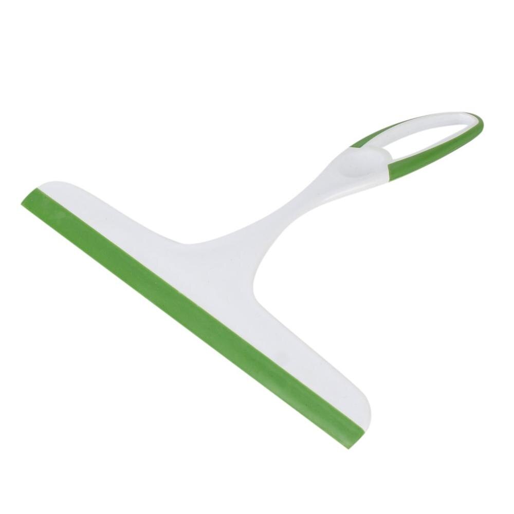 Glass Window Wiper Soap Cleaner Soft Silicone Blade Home Shower Bathroom Mirror Scraper Car Windshield Wiper blue: green