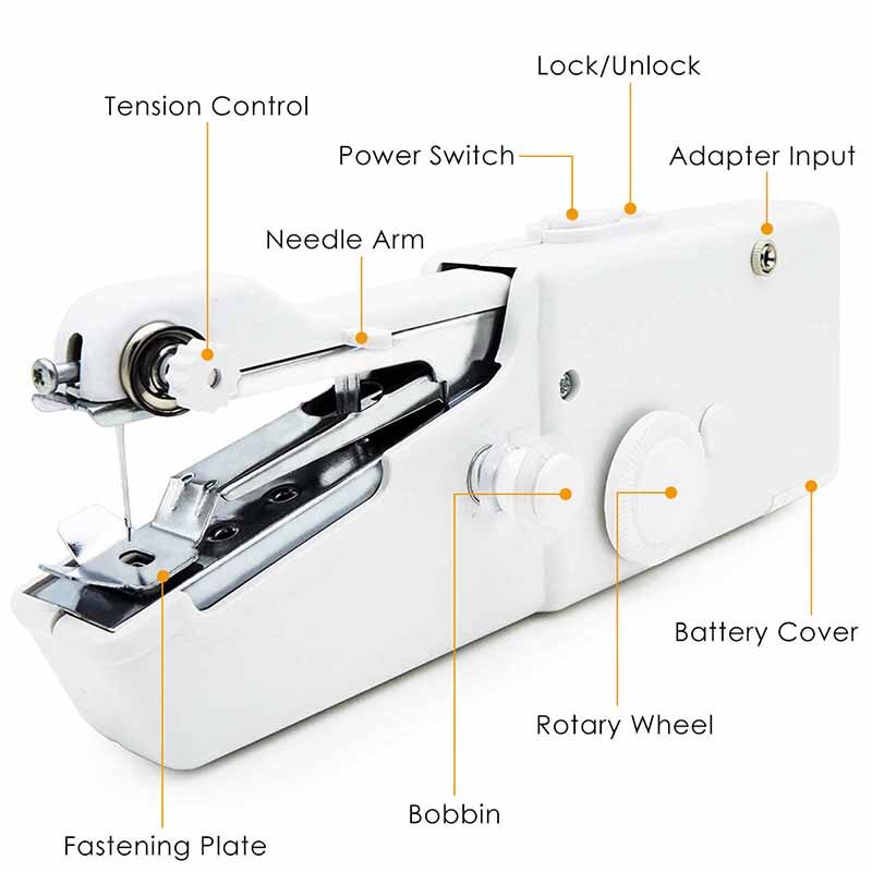 Minimáquina DE COSER manual portátil, cosido a mano rápido, cosido a mano, costura, ropa inalámbrica, manualidades, máquina de coser eléctrica doméstica
