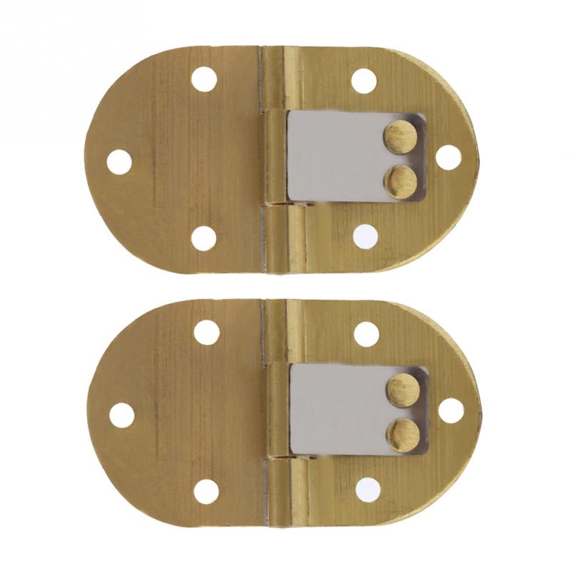 2Pcs Round Edge Table Hinge Sewing Machine Table Furniture Flip Tray Hinge 90 Degree Zinc Alloy Folding Hinges Furniture Accesso