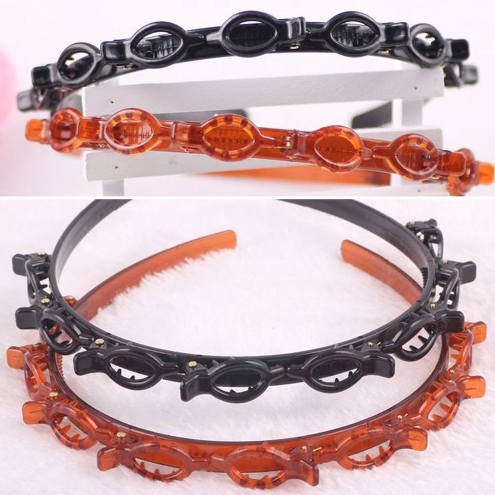 Accesorios para el cabello con doble flequillo, diademas de doble capa, horquilla para peinado