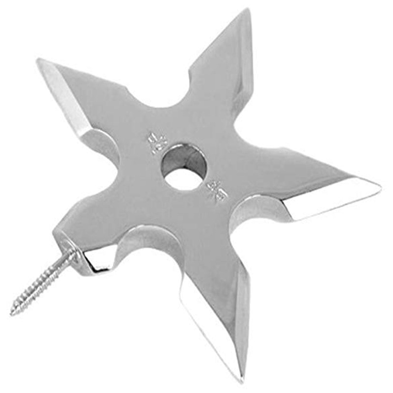 Elegante kapstokhaken ninja stervorm roestvrij staal wand deurhaak kleding hoeden hanger houder huisdecoratie