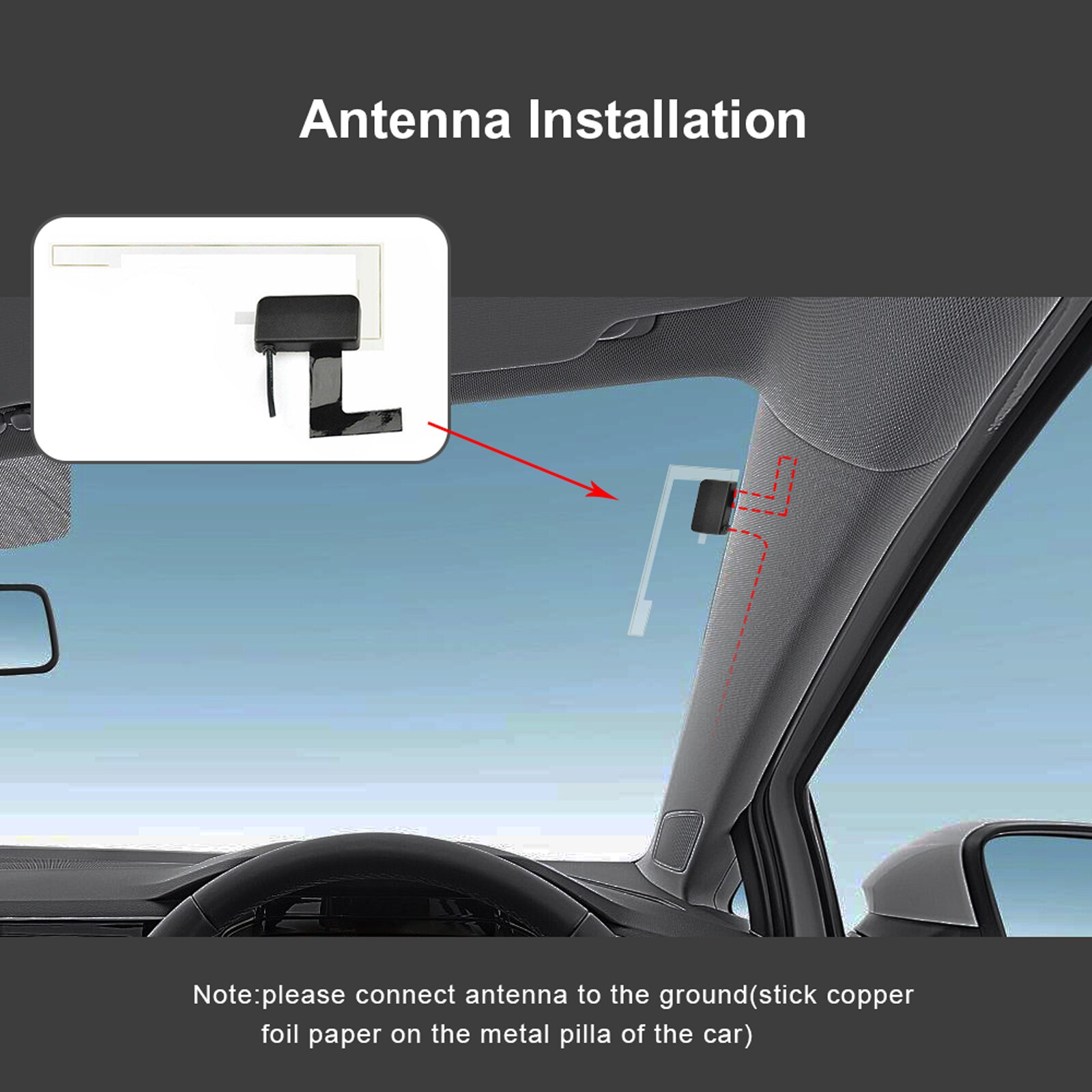 DAB+ Box Digital Radio Antenna Tuner Aerial Amplified Antenna Adapter FM Transmission for Car Stereo Autoradio Android 5.1 above