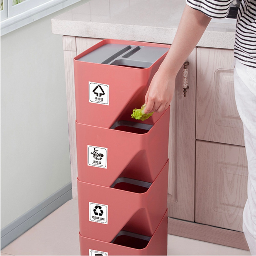 Keuken Prullenbak Prullenbak Gestapeld Sorteren Nul Afval Papelera Compost Vuilnisbak Vuilnisbak Barthroom