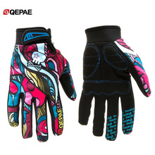 Qepae Outdoor Motocross Handschoenen Volledige Vinger Fiets Handschoenen Anti-Slip Fiets Fietsen Handschoenen Voor Skiën Motorbikeriding Handschoenen