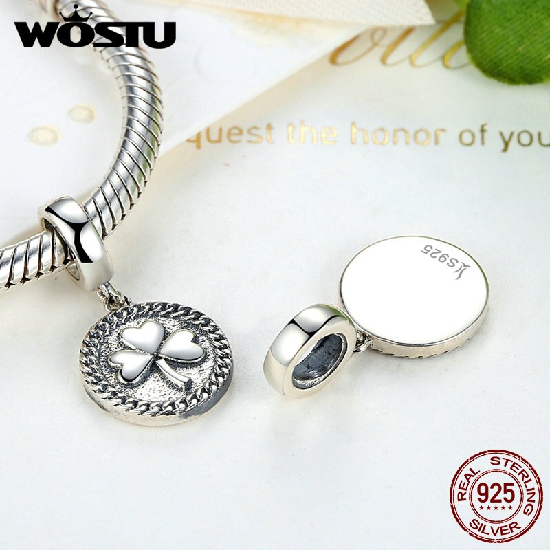 Autumn 100% 925 Sterling Silver Clover Charm Fit Original WST Bracelet Pendants Authentic Jewelry Women