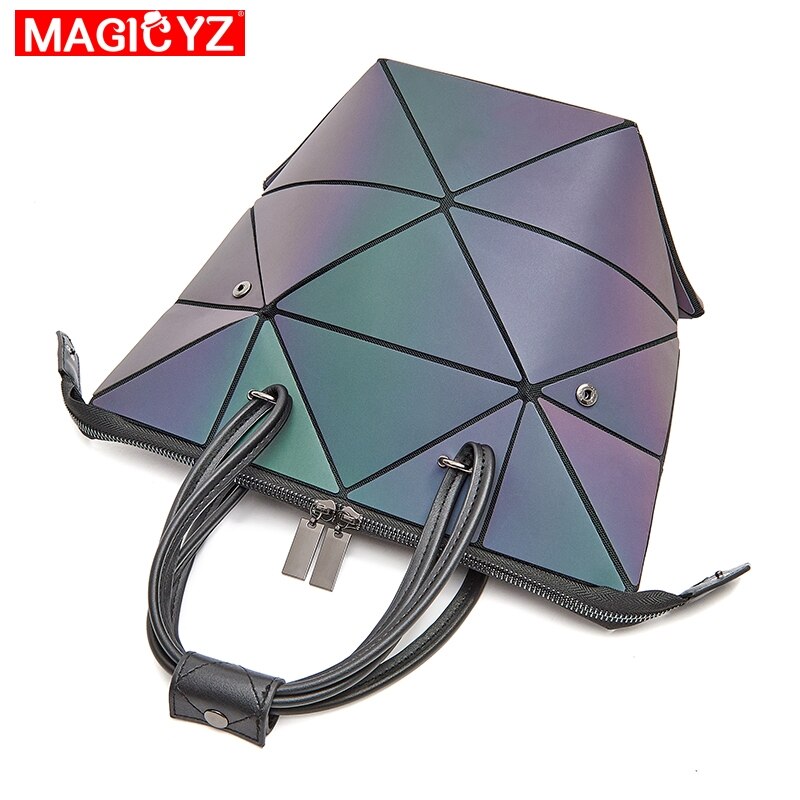świetlny zestaw Crossbody torby dla kobiet 2020 geometryczne deformować torebki i torebki femme worek holograficzny pani torba na ramię