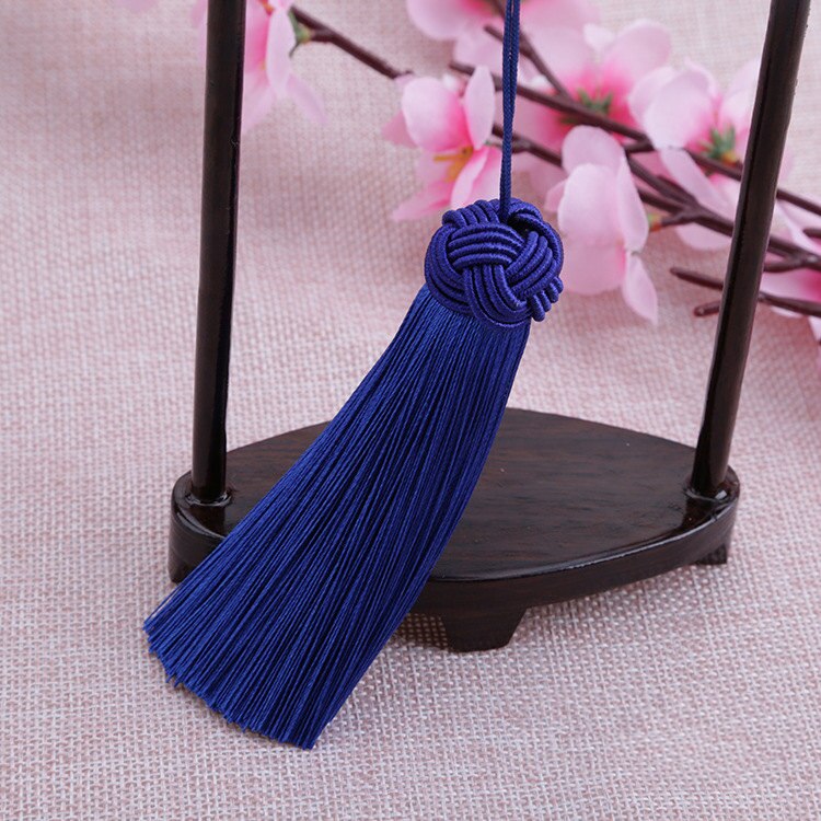 2PC multicolore Polyester petit ananas casquette gland bricolage artisanat fournitures rideau vêtement couture accessoires bijoux faisant pendentif: Sapphire blue