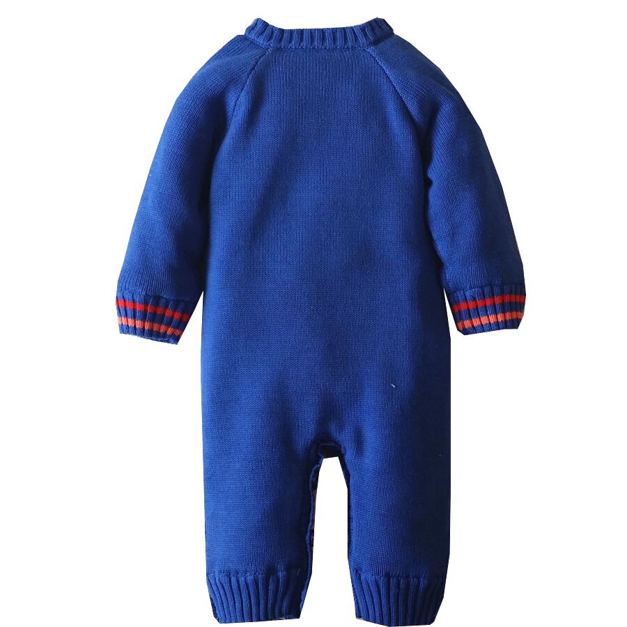 0-18M Gestrickte One-stück Baumwolle Baby Winter Strampler Langarm Dicken Pullover Für Baby Junge Mädchen ABS-1547