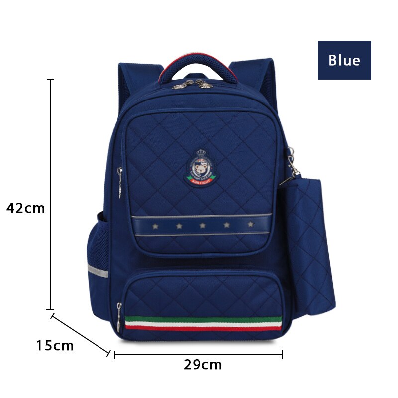 SUN huit orthopédique garçon école sac à dos sacs d'école pour garçons sac d'école fille étanche enfants sac Mochila Escolar 16.5 pouces: Blue