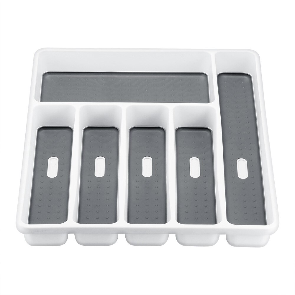 6-compartment kitchen drawer storage box spoon cutlery tray cutlery storage box plastic cutlery storage tray divider