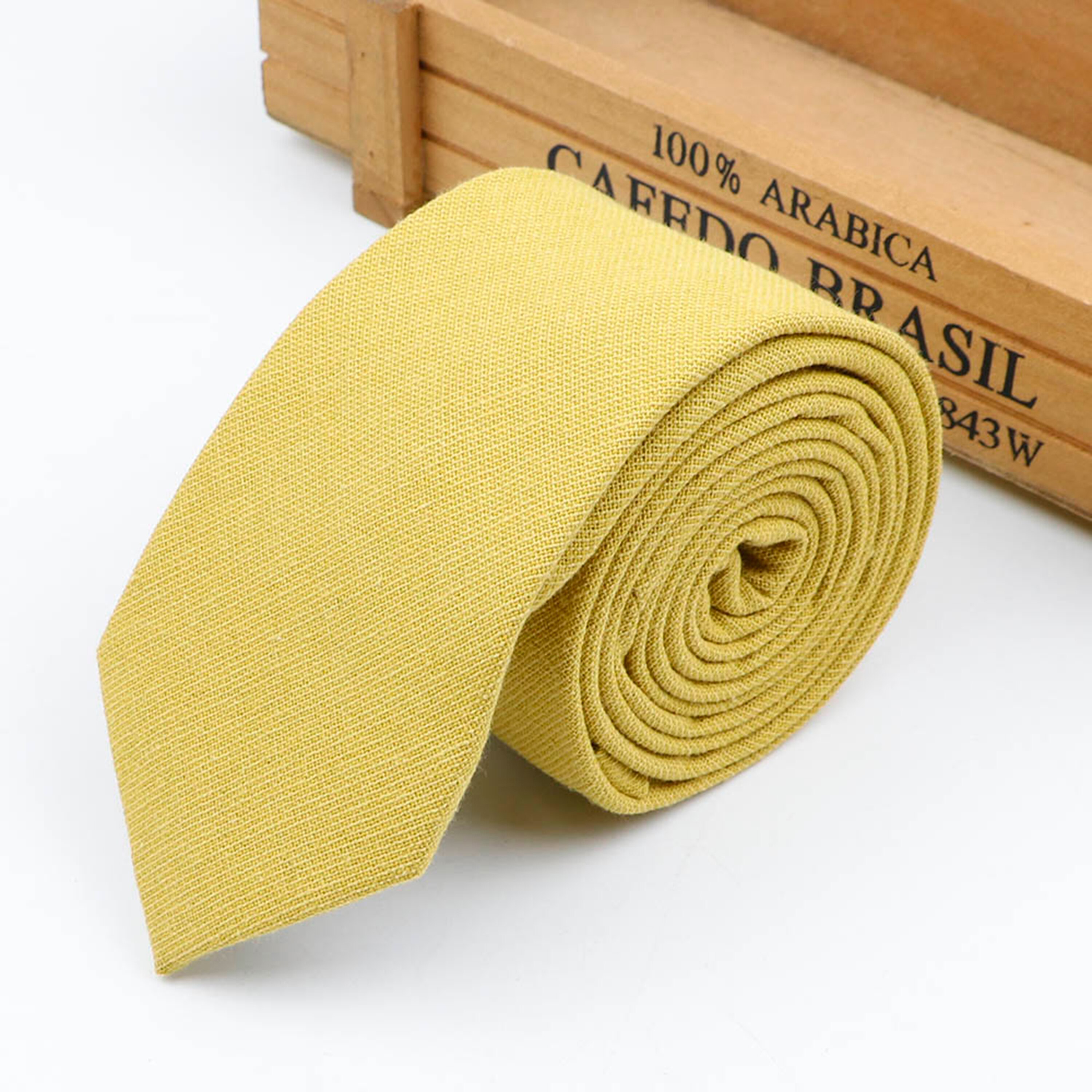 Corbata informal para hombre, corbatas delgadas hechas a mano de algodón clásico de 6,5 cm con textura de camisa estrecha para boda, Collar, corbatas delgadas,