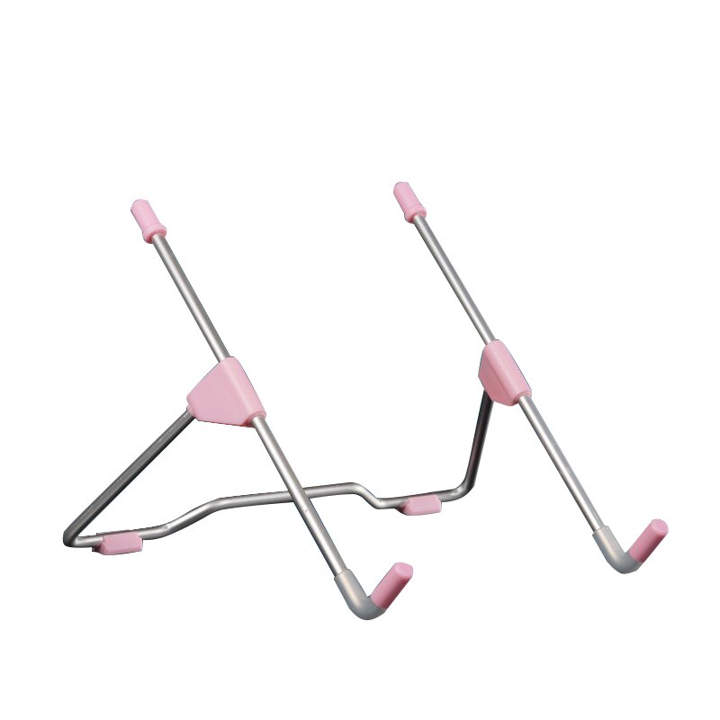 1PC Adjustable Foldable Laptop Stand Viewing Angle/Height Adjustable Aluminum Alloy Bracket Support 10-17inch Notebook: pink