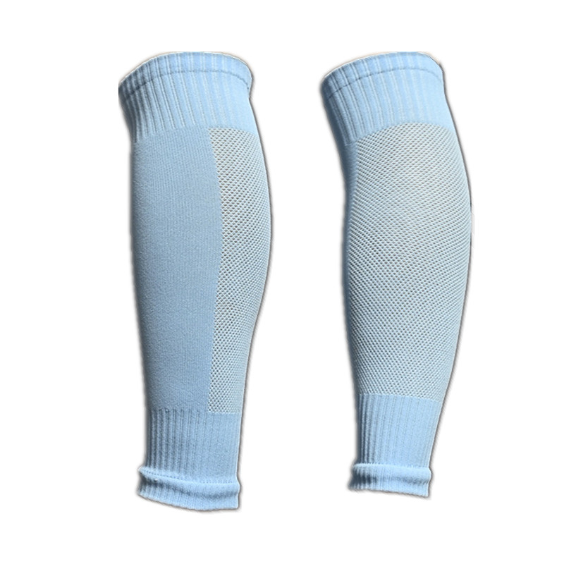 Football sockets fixed set football socks men's Leggings sock sock insert board adult competition protective socks: sky blue