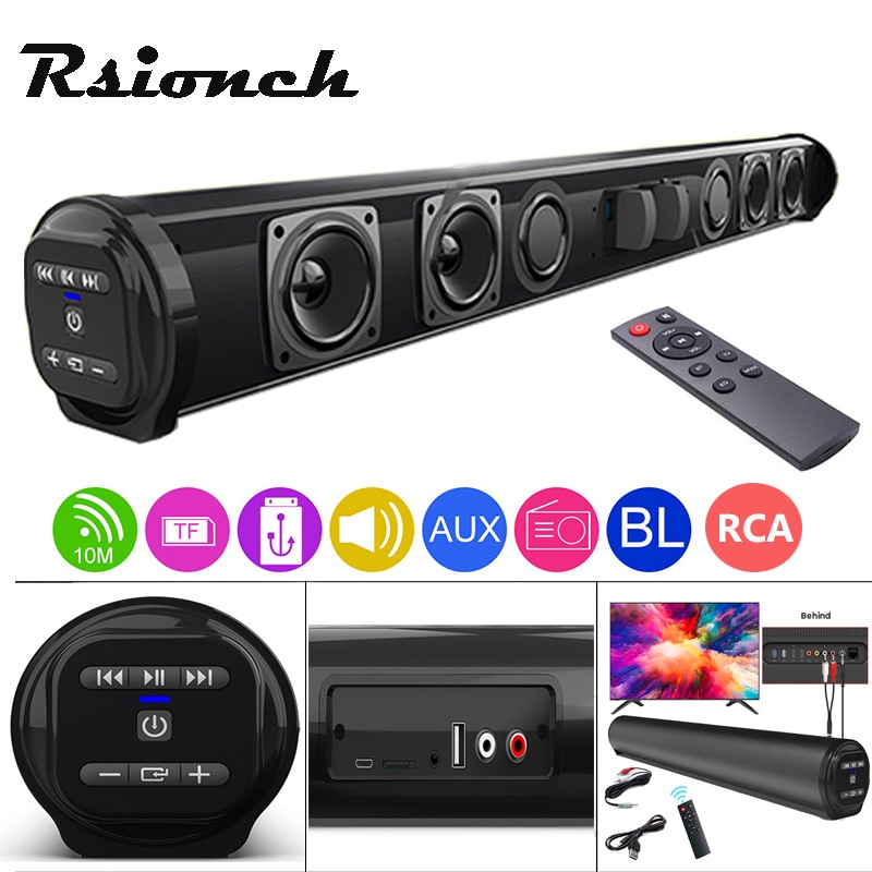 Soundbar bekabelde en draadloze luidspreker subwoofer home theater stereo geluidszuil luidsprekers voor tv pc laptop projector muziekcentrum