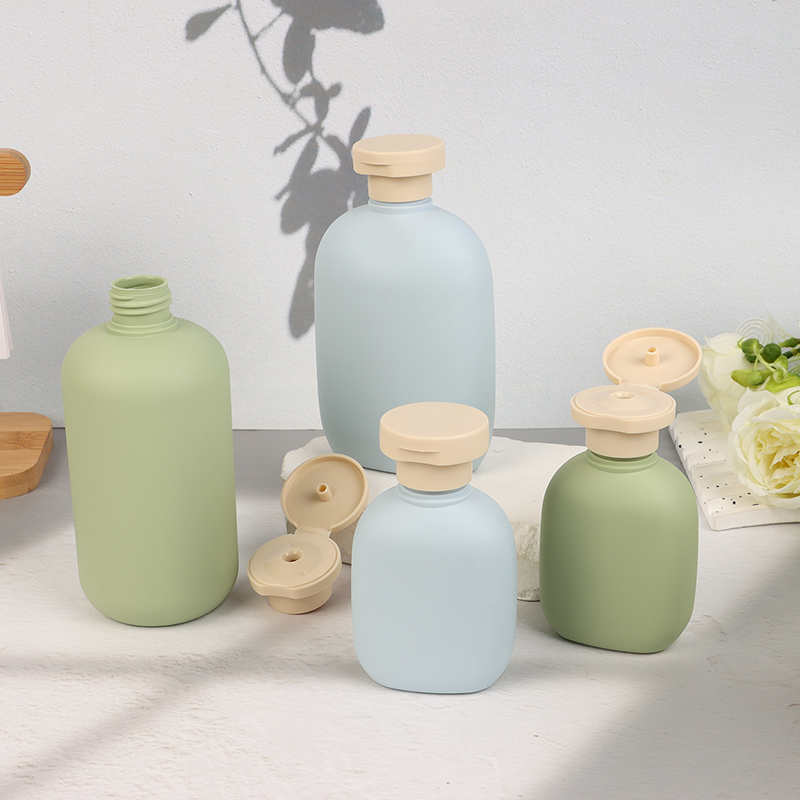 1pcs 100ML-500ML Avocado Green Plastic Shampoo Shower Gel Foaming Soap Dispensers Refillable Bottles Flip Lotion Bottles