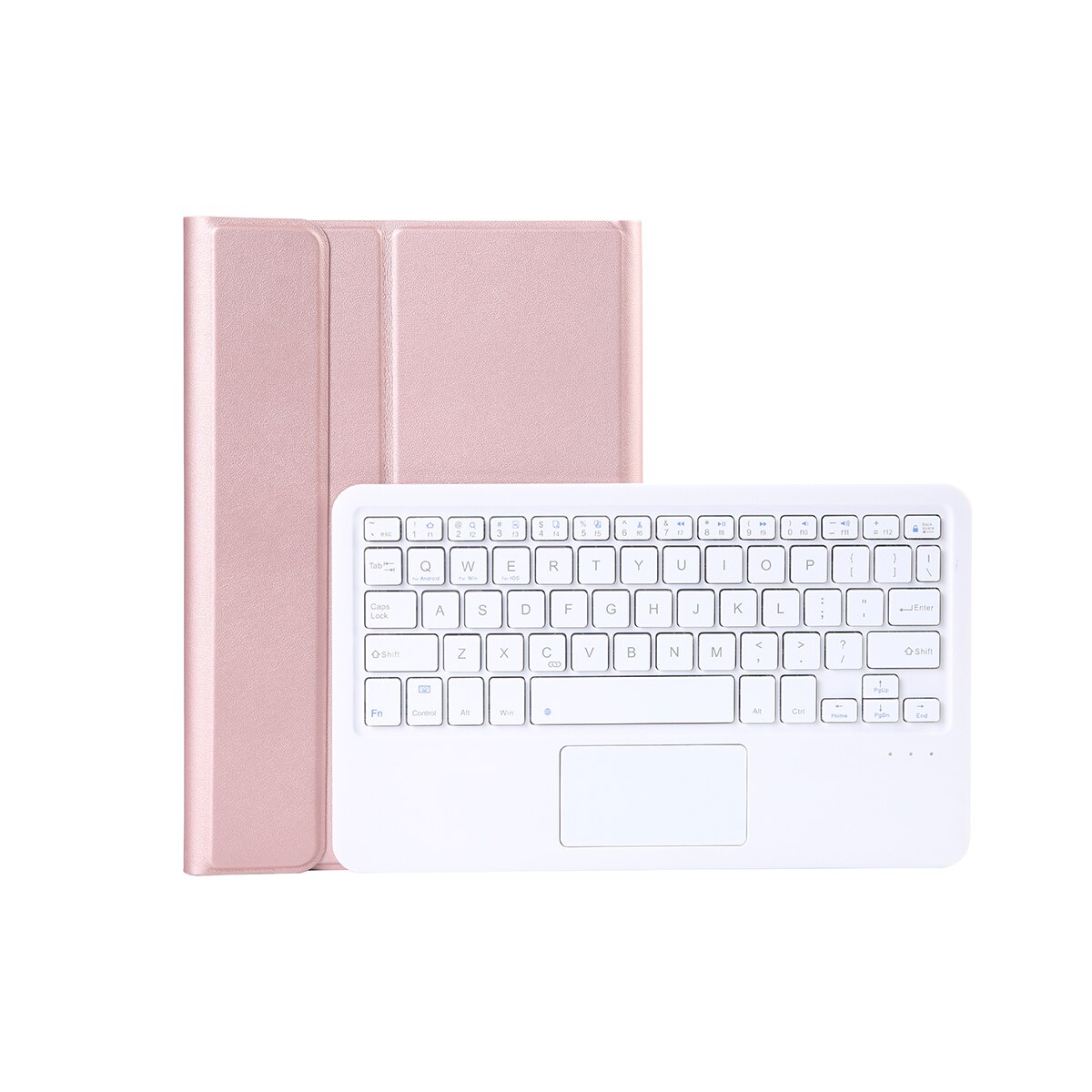 Pokrowiec na klawiaturę Bluetooth touchpad do tabletu Samsung Galaxy Tab A7 10.4 2020 pokrowiec na klawiaturę bezprzewodową odpinany futerał ochronny: Rose Gold with White