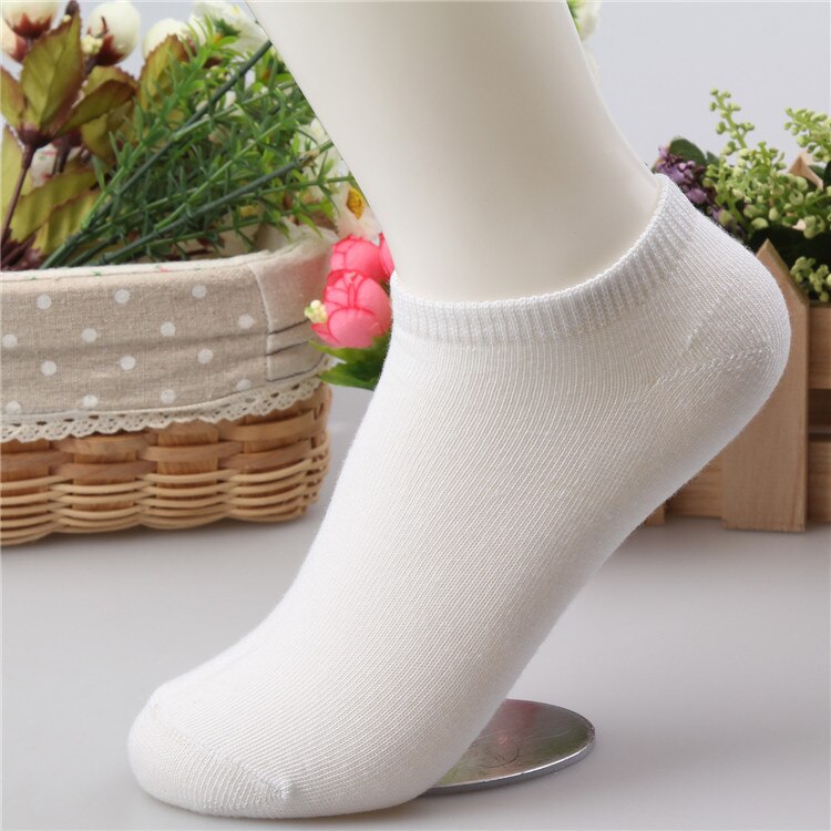 Urgot 10pcs=5pairs/lot Women Cotton Socks Summer Autumn Cute Candy Color Boat Ankle Socks Women's Thin Sock Slippers Girls Meias: C