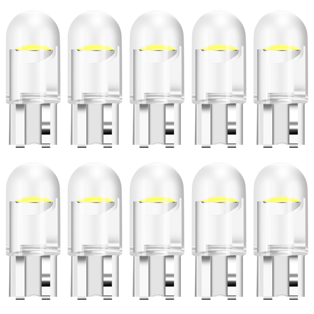 10 PCS Car T10 W5W COB LED bulb for Skoda Fabia Rapid octavia Superb Yeti